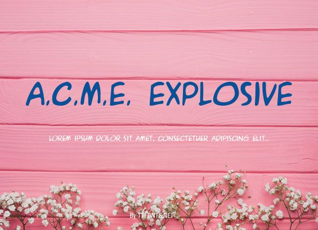 A.C.M.E. Explosive example